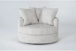 Bixby 44" Cream Swivel Cuddler