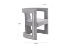 Montgomery Grey Velvet Accent Chair 16 Montgomery Grey Velvet Accent Chair -Modern Office Shop 294725 grey fabric accent chair front 03