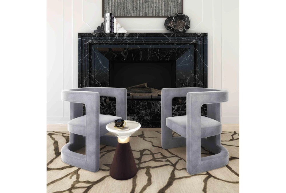 Montgomery Grey Velvet Accent Chair 10 Montgomery Grey Velvet Accent Chair - Image 8