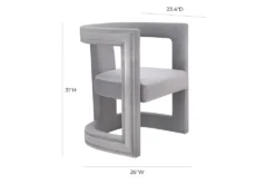 Montgomery Grey Velvet Accent Chair 12 Montgomery Grey Velvet Accent Chair -Modern Office Shop 294725 grey fabric accent chair side 14