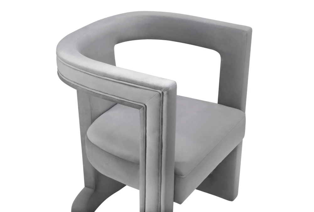 Montgomery Grey Velvet Accent Chair 6 Montgomery Grey Velvet Accent Chair - Image 4