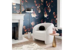 Clarke Faux Shearling Accent Chair -Modern Office Shop 294762 white fabric accent chair room 85