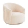 Judy Peach Velvet Pleated Swivel Accent Chair 1 Judy Peach Velvet Pleated Swivel Accent Chair -Modern Office Shop 294770 pink fabric swivel signature 01