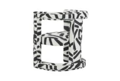 Montgomery Black And White Abstract Accent Chair -Modern Office Shop 294771 black fabric accent chair back 82