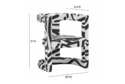 Montgomery Black And White Abstract Accent Chair -Modern Office Shop 294771 black fabric accent chair detail 44