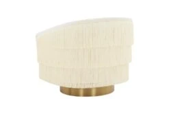 Helen Cream Fringed Swivel Accent Chair -Modern Office Shop 294773 white fabric swivel back 82