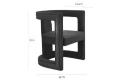 Montgomery Black Velvet Accent Chair 17 Montgomery Black Velvet Accent Chair -Modern Office Shop 294783 black fabric accent chair front 03