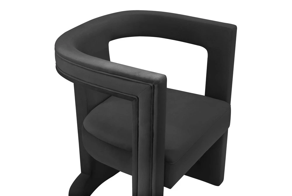 Montgomery Black Velvet Accent Chair 4 Montgomery Black Velvet Accent Chair - Image 2