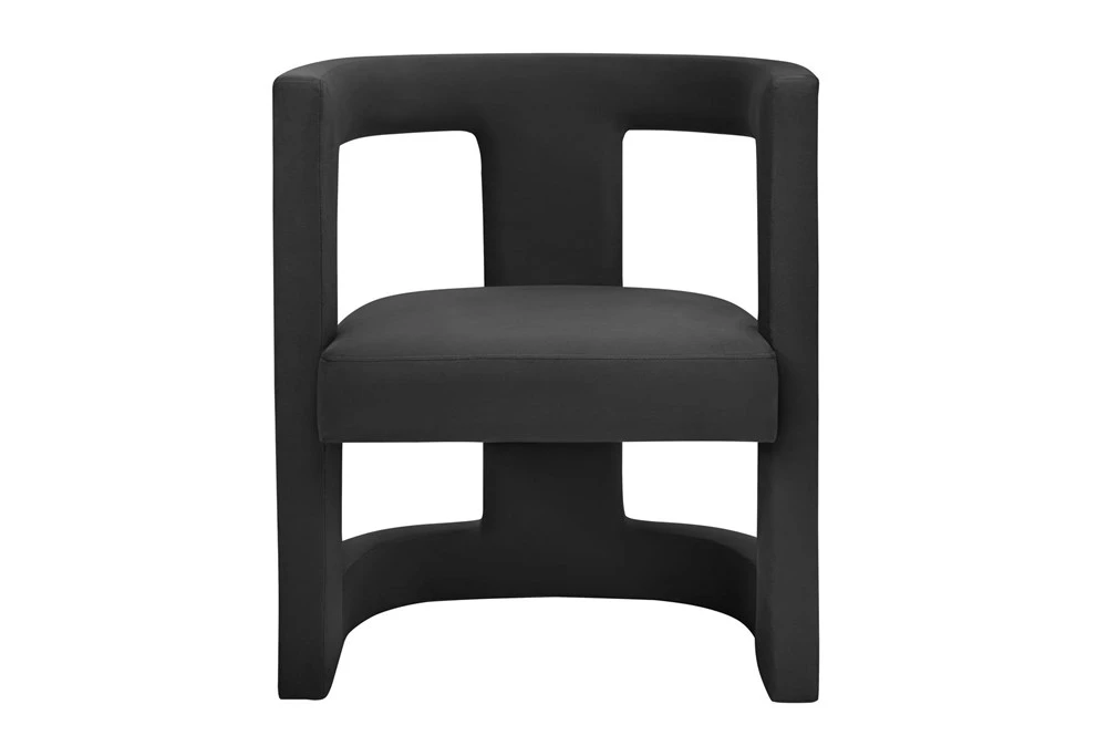 Montgomery Black Velvet Accent Chair 3 Montgomery Black Velvet Accent Chair
