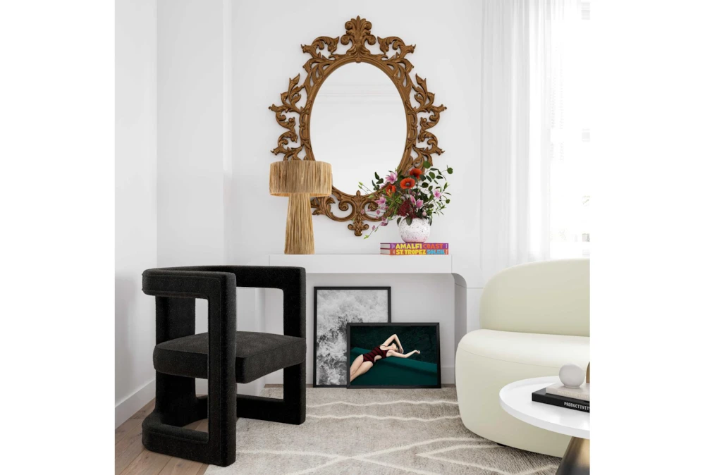 Montgomery Black Boucle Accent Chair 6 Montgomery Black Boucle Accent Chair - Image 4