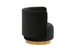 Clarke Black Velvet Swivel Accent Chair -Modern Office Shop 294788 black fabric swivel side 14