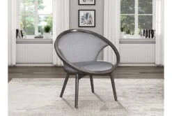 Orbit Grey Accent Chair With Grey Wood Frame -Modern Office Shop 296315 grey fabric accent chair room 85