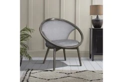 Orbit Grey Accent Chair With Grey Wood Frame -Modern Office Shop 296315 grey fabric accent chair room 86