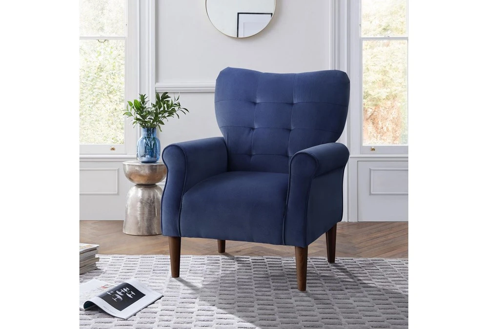 Magdala Navy Accent Chair 10 Magdala Navy Accent Chair - Image 8