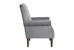 Magdala Grey Accent Chair -Modern Office Shop 296322 grey velvet accent chair side 14