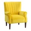 Abram Yellow Accent Chair 1 Abram Yellow Accent Chair -Modern Office Shop 296327 yellow velvet accent chair signature 01