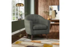 Heaton Grey Accent Chair -Modern Office Shop 296335 grey fabric accent chair room 86