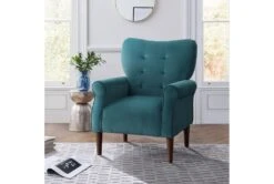 Magdala Teal Accent Chair -Modern Office Shop 296933 blue velvet accent chair room 86