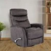 Gannon Faux Leather Charcoal Swivel Glider Rocker Recliner With Adjustable Headrest -Modern Office Shop 297539 grey polyester swivel glider signature 01