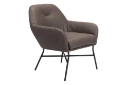 Halstead Brown Faux Leather Accent Chair -Modern Office Shop 297542 brown polyester accent chair detail 54