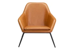 Jauncey Cognac Faux Leather Accent Chair 14 Jauncey Cognac Faux Leather Accent Chair -Modern Office Shop 297544 brown polyurethane accent chair detail 45