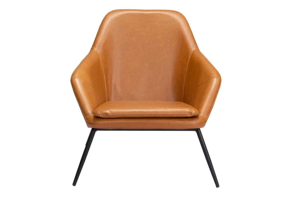 Jauncey Cognac Faux Leather Accent Chair 5 Jauncey Cognac Faux Leather Accent Chair - Image 3