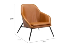 Jauncey Cognac Faux Leather Accent Chair 16 Jauncey Cognac Faux Leather Accent Chair -Modern Office Shop 297544 brown polyurethane accent chair detail 49