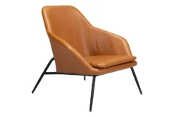 Jauncey Cognac Faux Leather Accent Chair 18 Jauncey Cognac Faux Leather Accent Chair -Modern Office Shop 297544 brown polyurethane accent chair detail 54