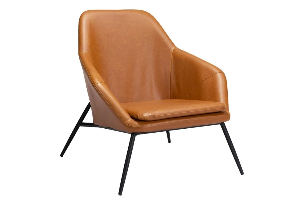 Jauncey Cognac Faux Leather Accent Chair 3 Jauncey Cognac Faux Leather Accent Chair