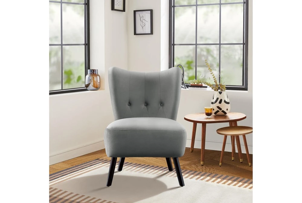 Calista Grey Accent Chair 8 Calista Grey Accent Chair - Image 6