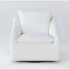 Cypress III Chenille 32" Foam White Swivel Accent Chair 1 Cypress III Chenille 32" Foam White Swivel Accent Chair -Modern Office Shop 299967 white fabric accent chair signature 01
