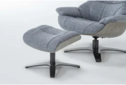 Raiden Blue Reclining Swivel Chair & Ottoman 17 Raiden Blue Reclining Swivel Chair & Ottoman -Modern Office Shop 300129 blue fabric chair and ottoman set detail 44