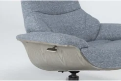 Raiden Blue Reclining Swivel Chair & Ottoman 18 Raiden Blue Reclining Swivel Chair & Ottoman -Modern Office Shop 300129 blue fabric chair and ottoman set detail 45