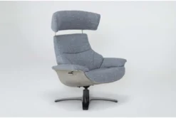 Raiden Blue Reclining Swivel Chair -Modern Office Shop 300132 blue fabric accent chair recline 23
