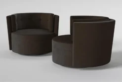 Quinton II Accent Chair Set Of 2 -Modern Office Shop 300941 brown fabric chair side 20