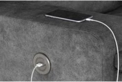 Zane Power Rocker Recliner With USB -Modern Office Shop 301556 grey fabric recliner detail 44