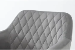 Cassandra Grey Velvet Rolling Office Chair -Modern Office Shop 301762 grey velvet office chair detail 44