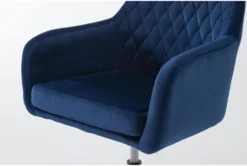 Cassandra Navy Velvet Rolling Office Chair 13 Cassandra Navy Velvet Rolling Office Chair -Modern Office Shop 301763 blue velvet office chair detail 45