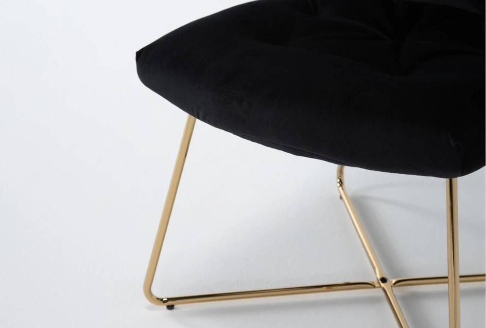 Alexas Black Velvet Office Chair 6 Alexas Black Velvet Office Chair - Image 4