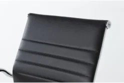 Jaques Black Faux Leather Office Chair -Modern Office Shop 301794 black polyurethane office chair detail 45