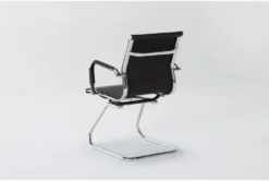 Jaques Black Faux Leather Office Chair -Modern Office Shop 301794 black polyurethane office chair side 19