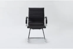 Jaques Black Faux Leather Office Chair