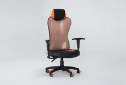 Cicero Orange Mesh Gaming Chair 12 Cicero Orange Mesh Gaming Chair -Modern Office Shop 301797 orange fabric gaming chair side 19