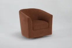 Sienna Copper Swivel Barrel Chair
