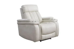 Floyd Ivory Power Recliner With Cupholders, Power Headrest & USB -Modern Office Shop 302347 beige polyester recliner detail 46