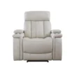 Floyd Ivory Power Recliner With Cupholders, Power Headrest & USB -Modern Office Shop 302347 beige polyester recliner signature 02