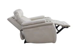 Floyd Ivory Power Recliner With Cupholders, Power Headrest & USB -Modern Office Shop 302347 white polyester recliner detail 48