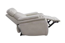 Floyd Ivory Power Recliner With Cupholders, Power Headrest & USB -Modern Office Shop 302347 white polyester recliner detail 49