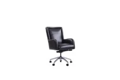 Edgar Black Leather Office Chair -Modern Office Shop 303550 black leather office chair detail 44