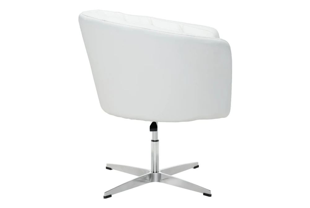 Willow Faux Leather White Swivel Office Chair 4 Willow Faux Leather White Swivel Office Chair - Image 2
